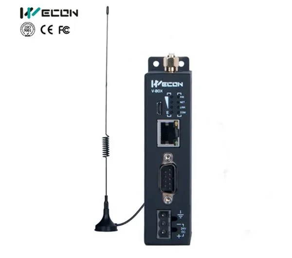 IoT Gateway Wecon V-BOX พร้อมเสาอากาศ 4G ส่งข้อมูลตู้คอนโทรลขึ้น Cloud